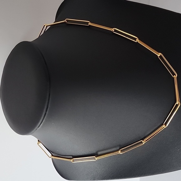 J.Crew Gold-Plated Paper-Clip Collar Necklace - Picture 4 of 5